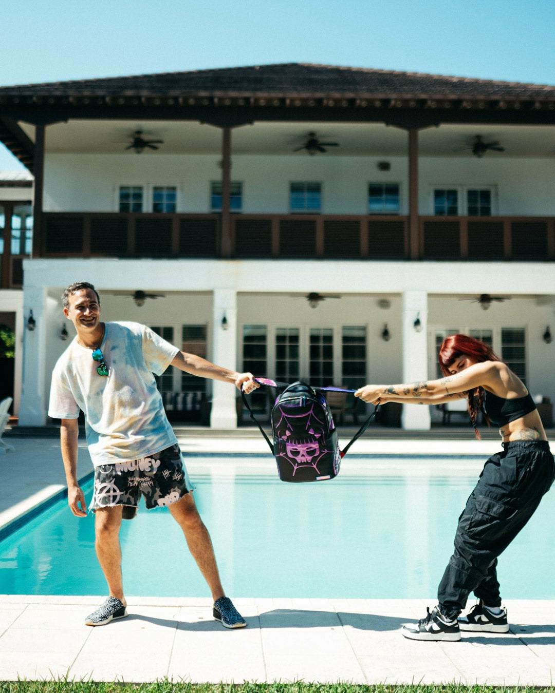 CAZZU IRIDESCENT CUT & SEW SPIDER SKULL SHARK BACKPACK (DLXV) | Sprayground US