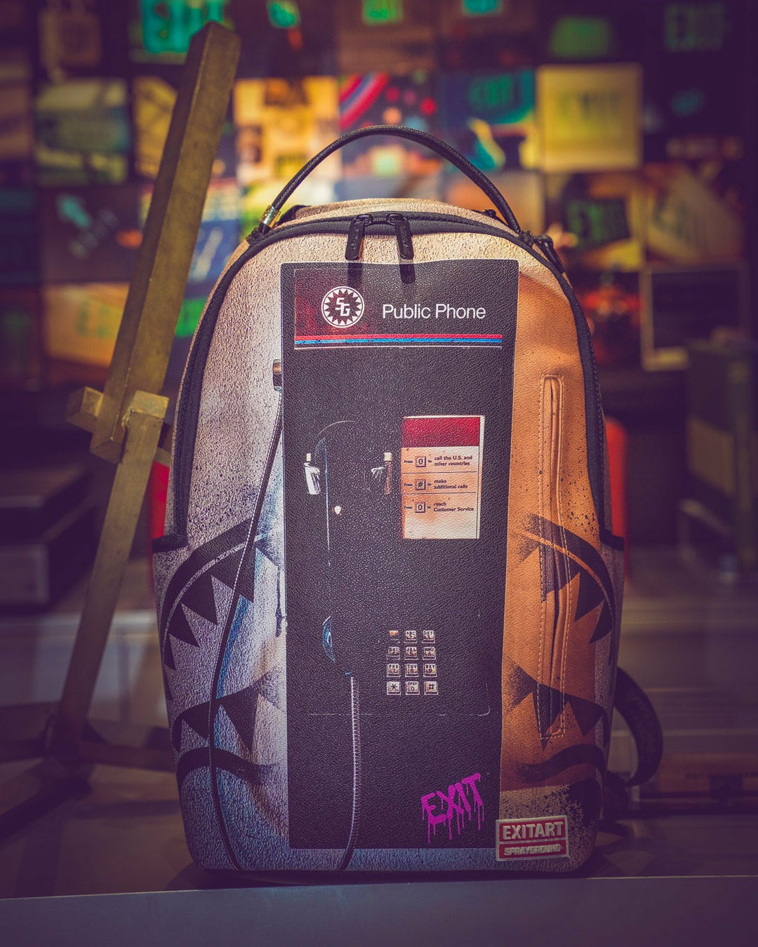EXIT NYC PAYPHONE BACKPACK | Sprayground sale