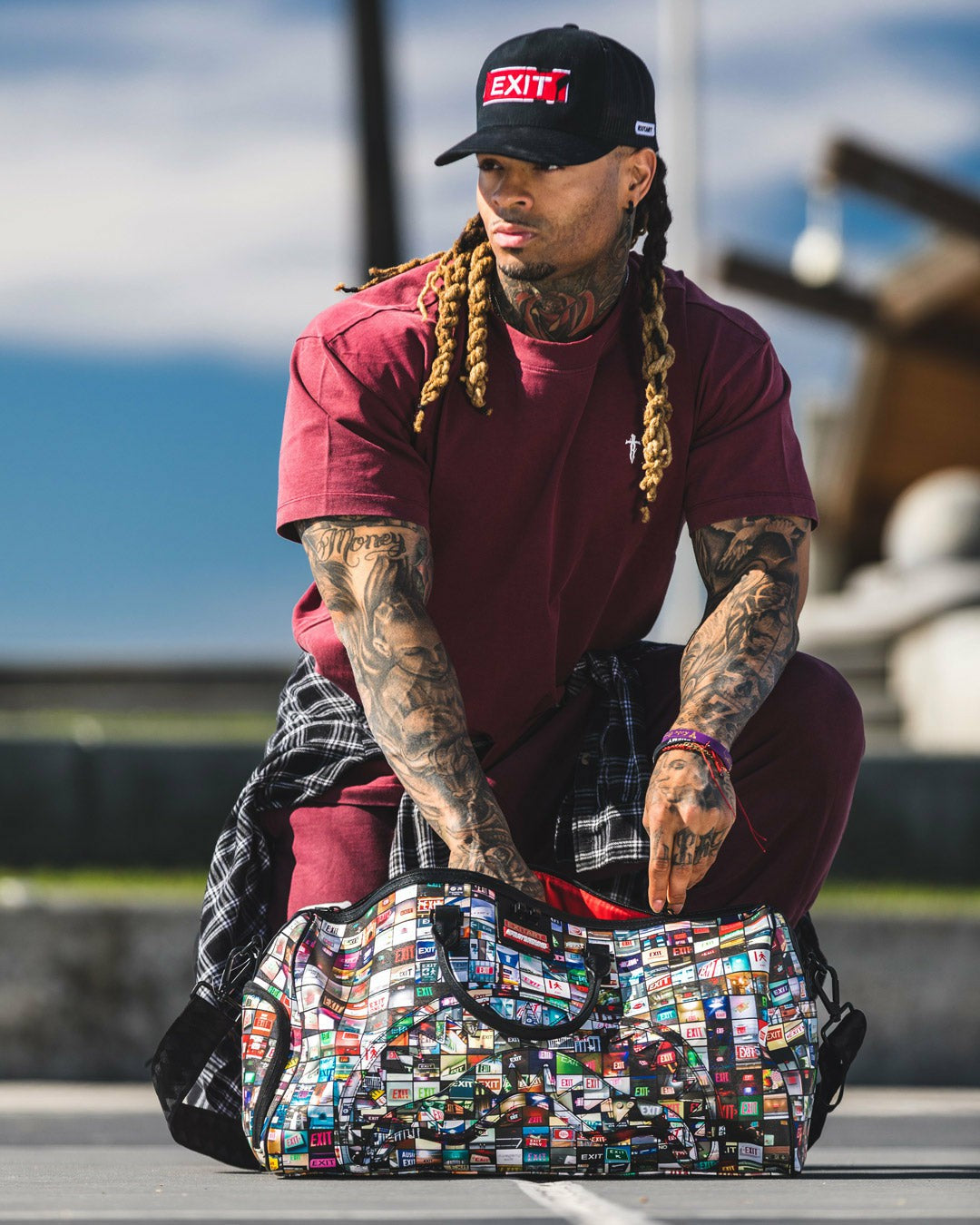 EXIT ART COLLAB DUFFLE | Sprayground for sale