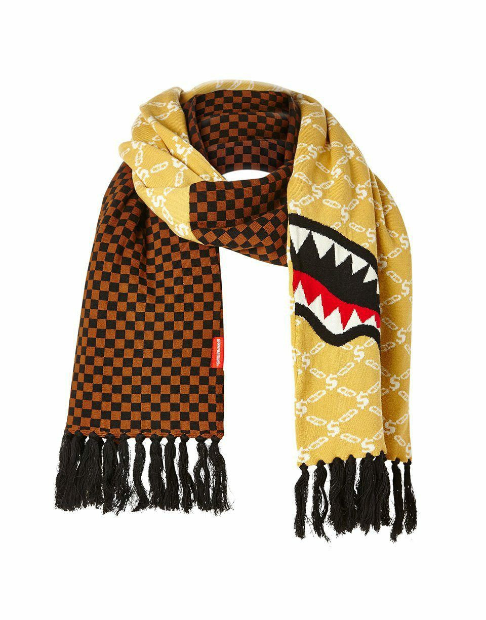 SPLIT CHECKERED SHARK SCARF | Sprayground Discount