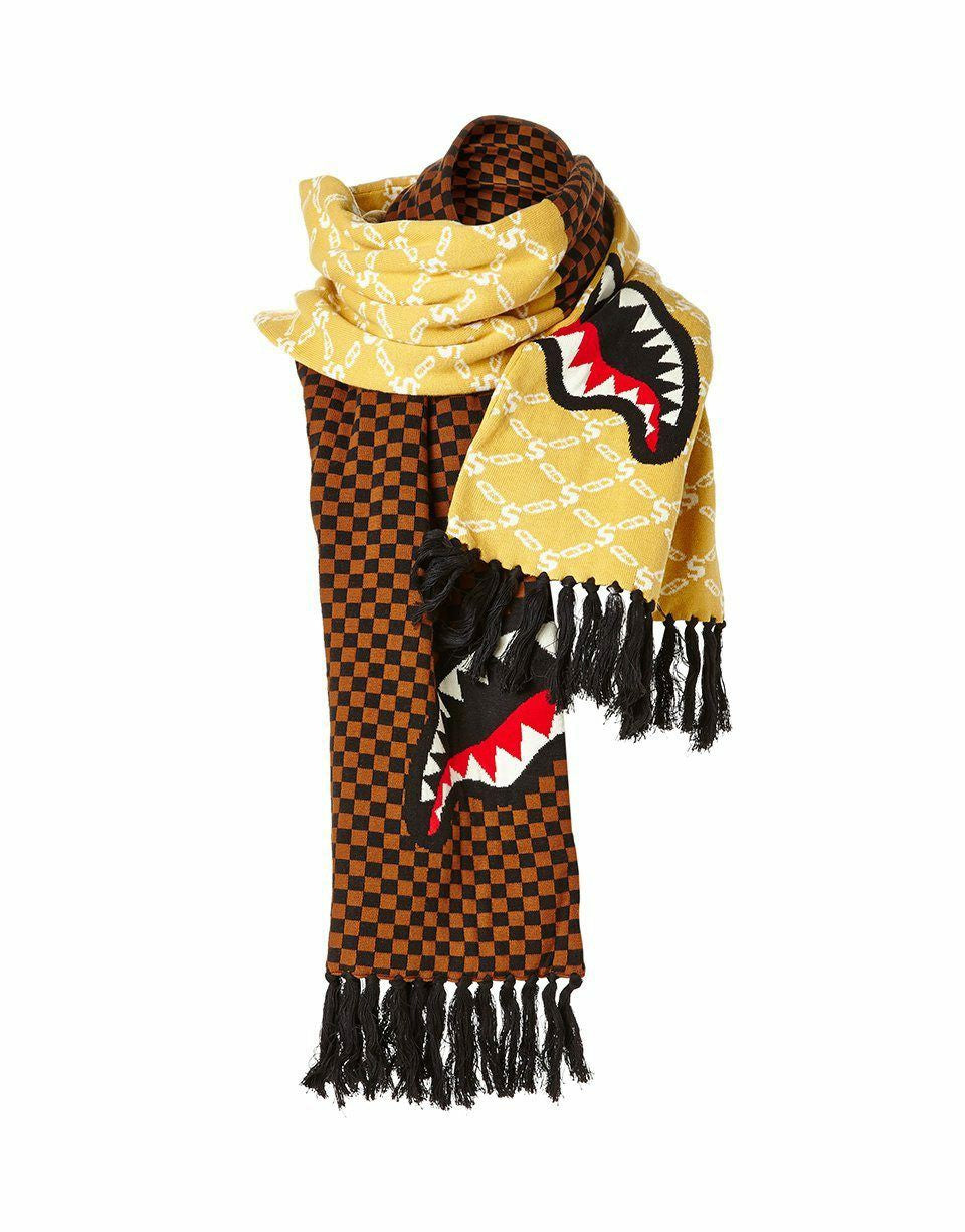 SPLIT CHECKERED SHARK SCARF | Sprayground Discount