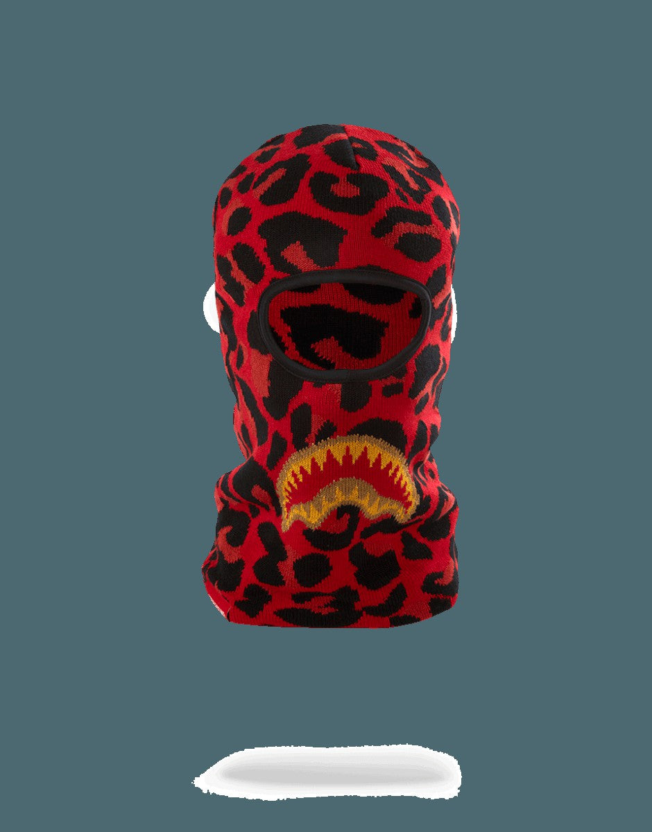 RED LEOPARD GOLD SHARK MOUTH SKI MASK | Sprayground Clearance