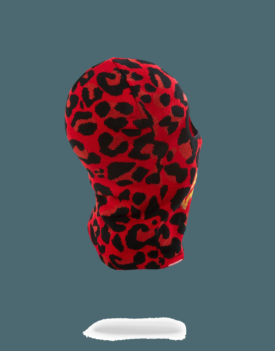 RED LEOPARD GOLD SHARK MOUTH SKI MASK | Sprayground Clearance