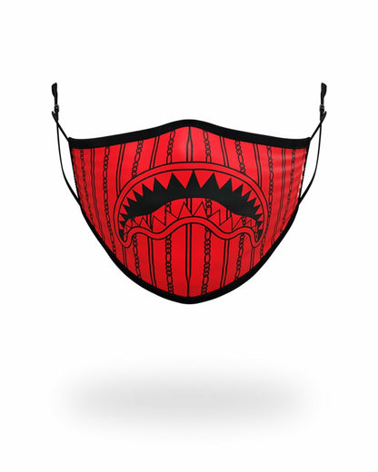 ADULT REVERSE SHARKS IN PARIS (RED) FORM FITTING FACE MASK | Sprayground Online