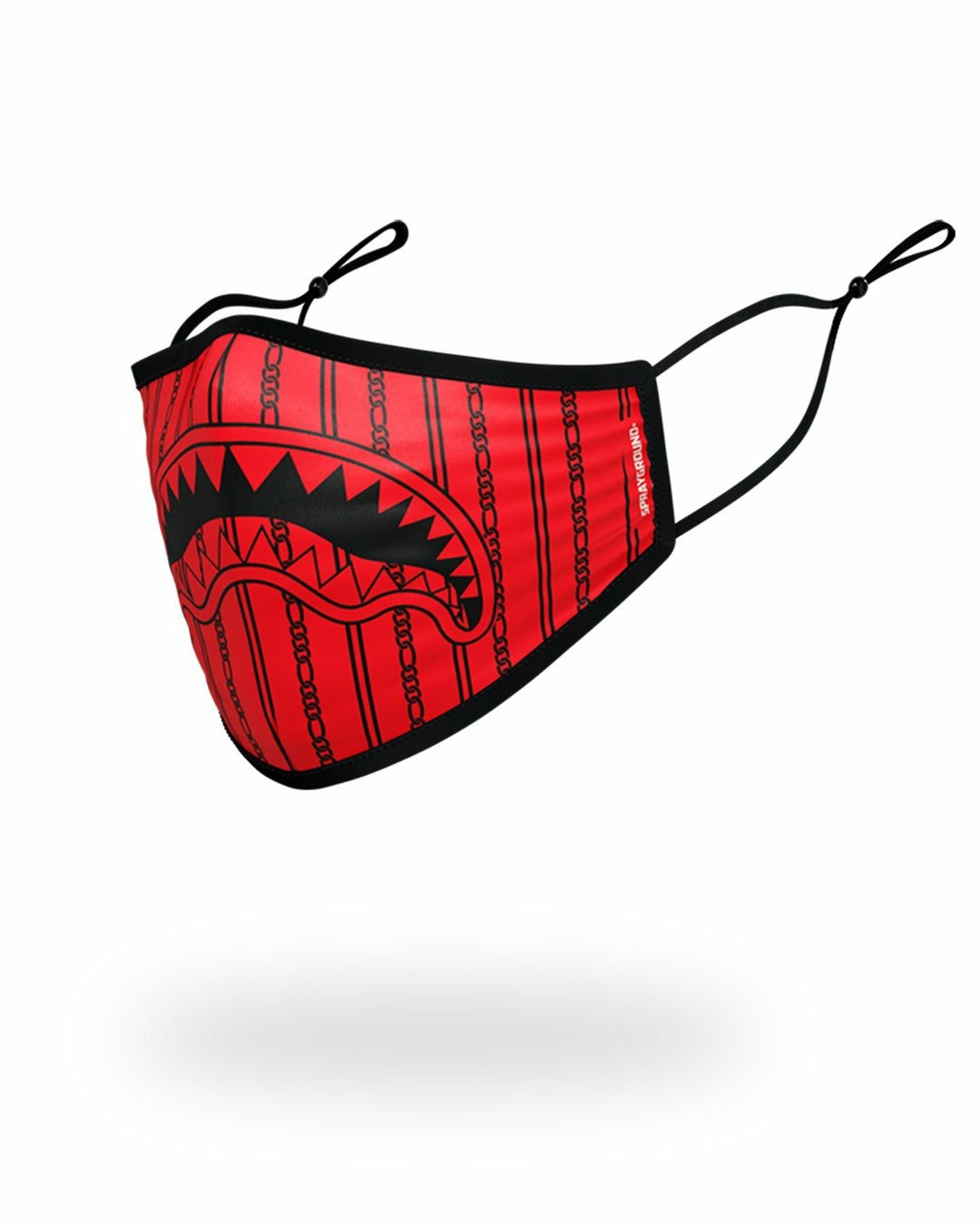 ADULT REVERSE SHARKS IN PARIS (RED) FORM FITTING FACE MASK | Sprayground Online