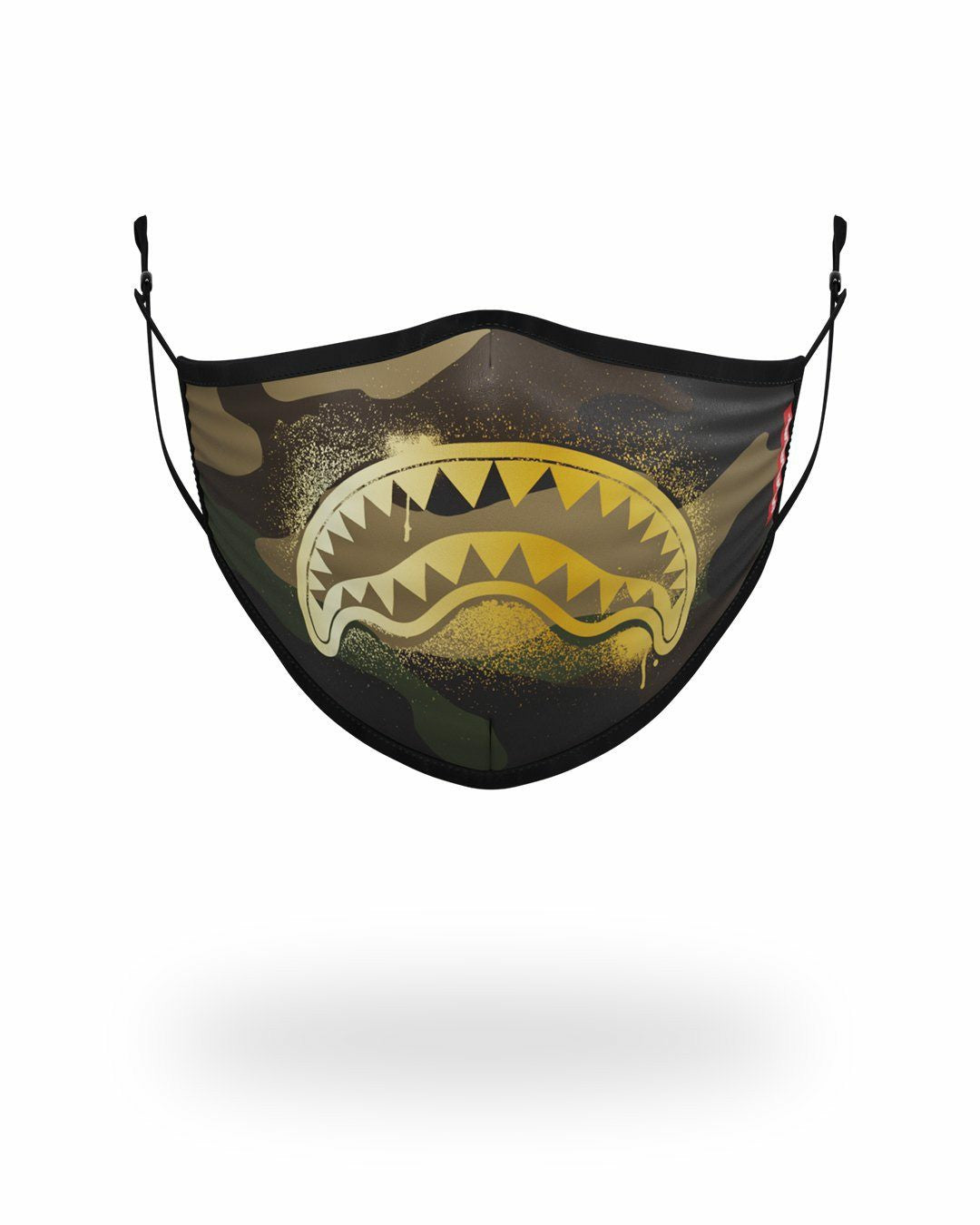 ADULT CAMO GOLD SHARK FORM FITTING FACE MASK | Sprayground Clearance