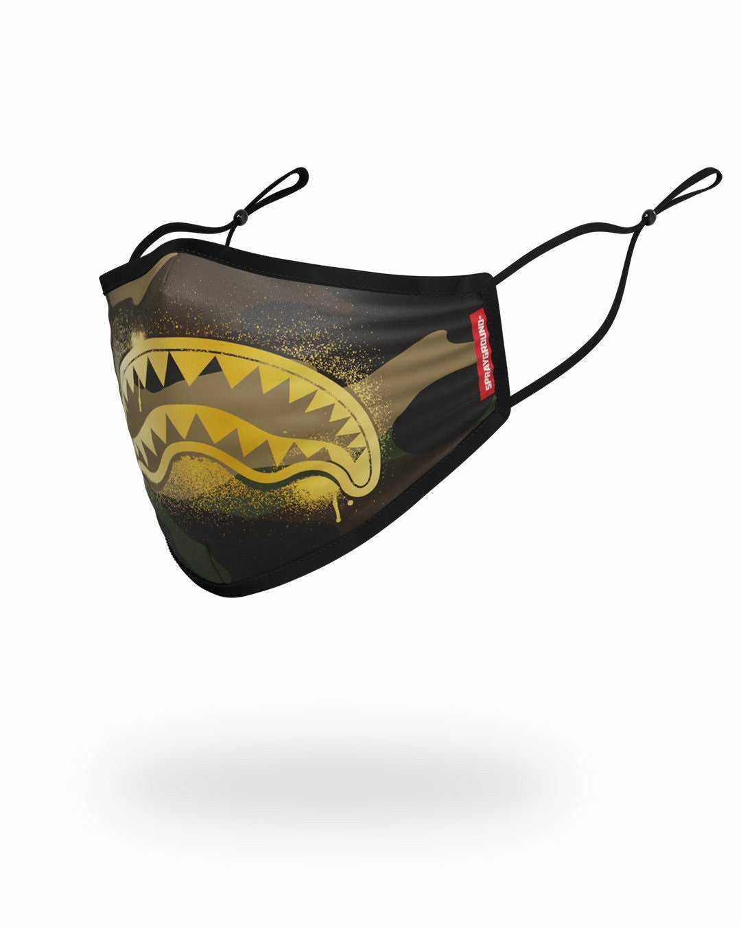 ADULT CAMO GOLD SHARK FORM FITTING FACE MASK | Sprayground Clearance