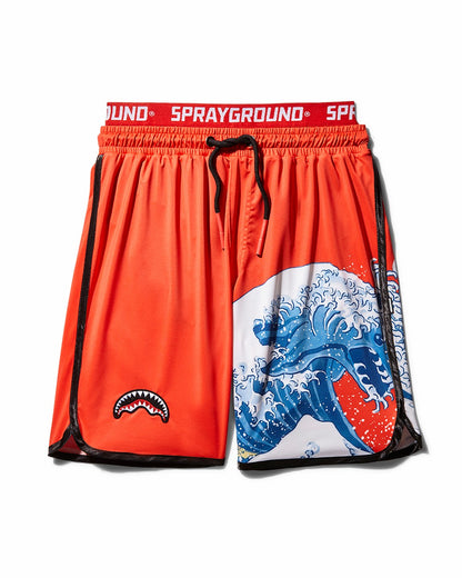 JAPAN WAVE CORTO SWIM TRUNKS (RED) | Sprayground US