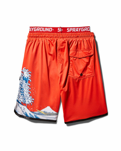JAPAN WAVE CORTO SWIM TRUNKS (RED) | Sprayground US