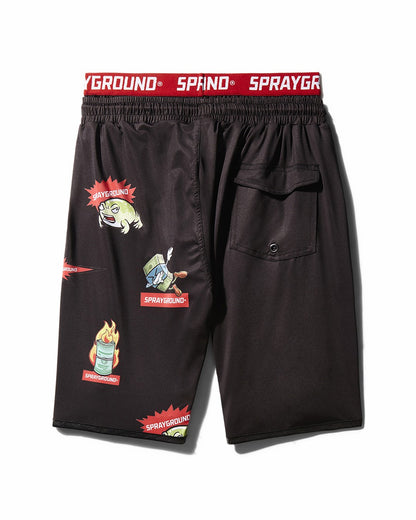 PATCH ALL-IN CORTO SWIM TRUNKS (BLACK) | Sprayground Discount