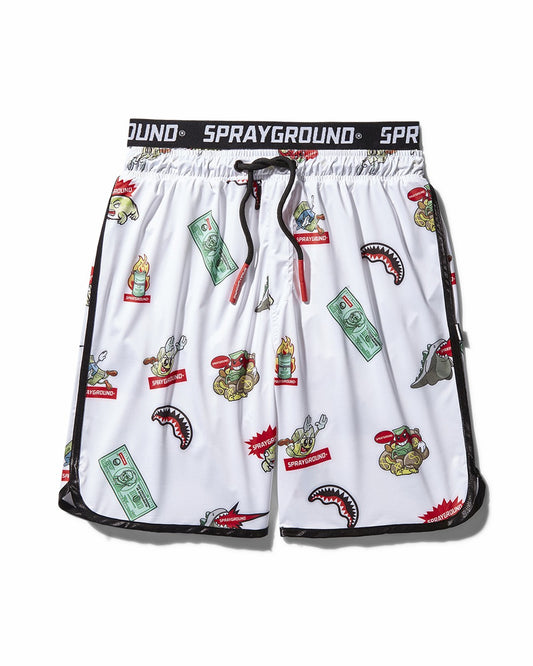 PATCH ALL-IN CORTO SWIM TRUNKS (WHITE) | Sprayground for sale