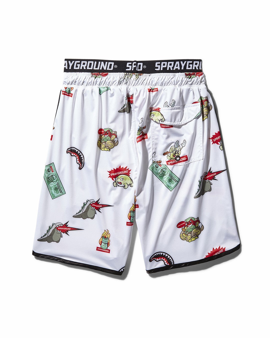 PATCH ALL-IN CORTO SWIM TRUNKS (WHITE) | Sprayground for sale
