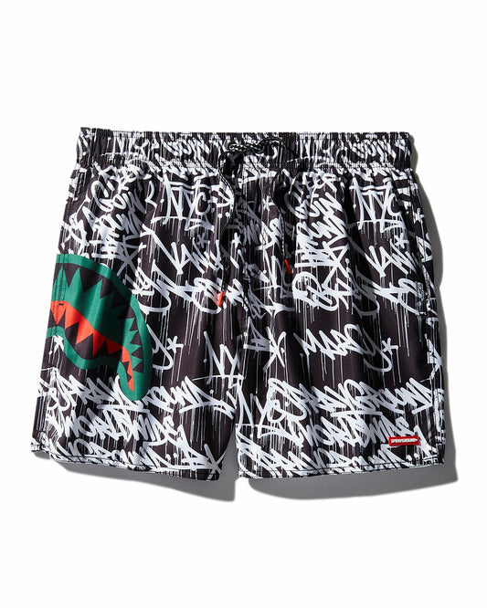 SCRIBBLE SHARK SHOTO SWIM TRUNKS | Sprayground Discount