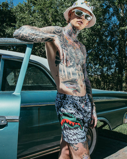 SCRIBBLE SHARK SHOTO SWIM TRUNKS | Sprayground Discount