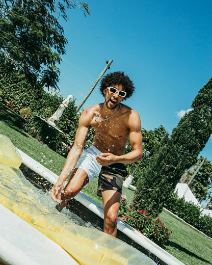 SPLIT BITE CAMO SHOTO SWIM TRUNKS | Sprayground for sale