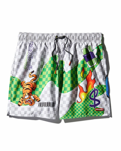 WTF ART SHOTO SWIM TRUNKS | Sprayground Clearance