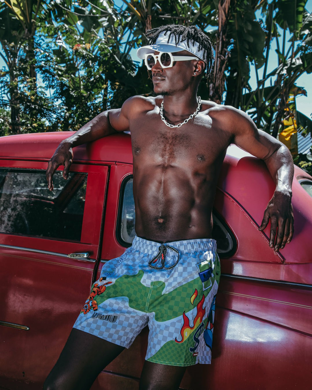 WTF ART SHOTO SWIM TRUNKS | Sprayground Clearance