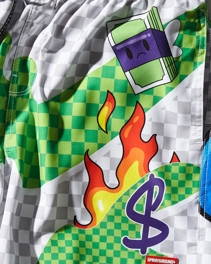 WTF ART SHOTO SWIM TRUNKS | Sprayground Clearance