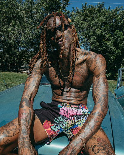 HALF GRAFF SHOTO SWIM TRUNKS | Sprayground Online