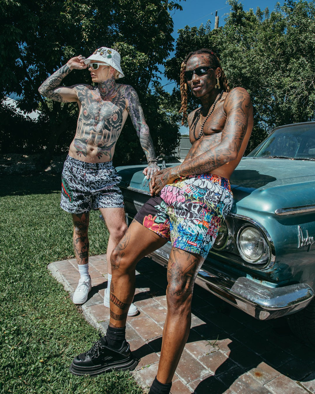 HALF GRAFF SHOTO SWIM TRUNKS | Sprayground Online