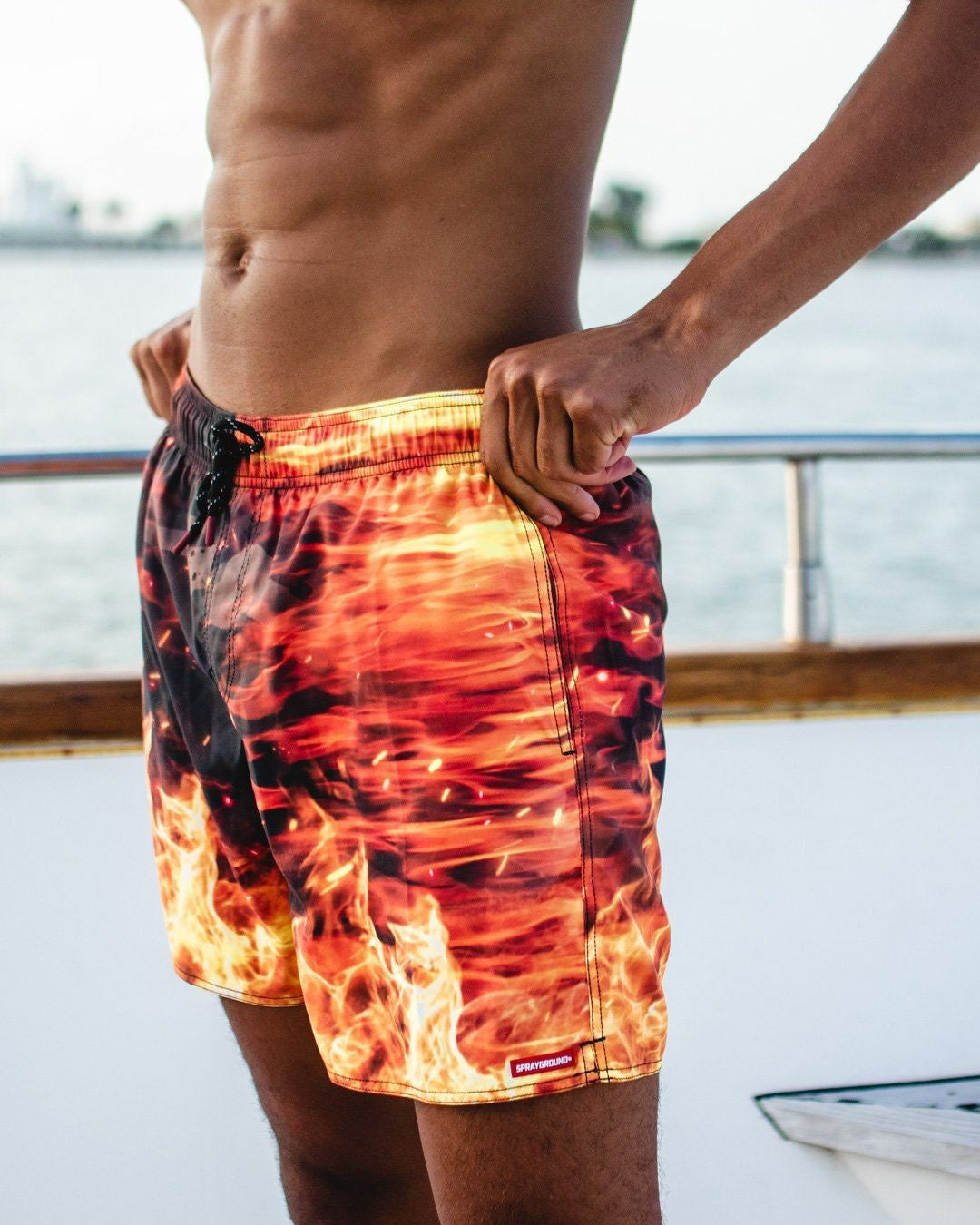 CAMO FIRE SHOTO SWIM TRUNKS | Sprayground Clearance