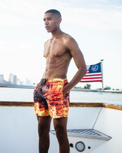 CAMO FIRE SHOTO SWIM TRUNKS | Sprayground Clearance