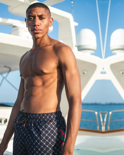 MIDNIGHT MONEY PATTERN SHOTO SWIM TRUNKS | Sprayground Discount