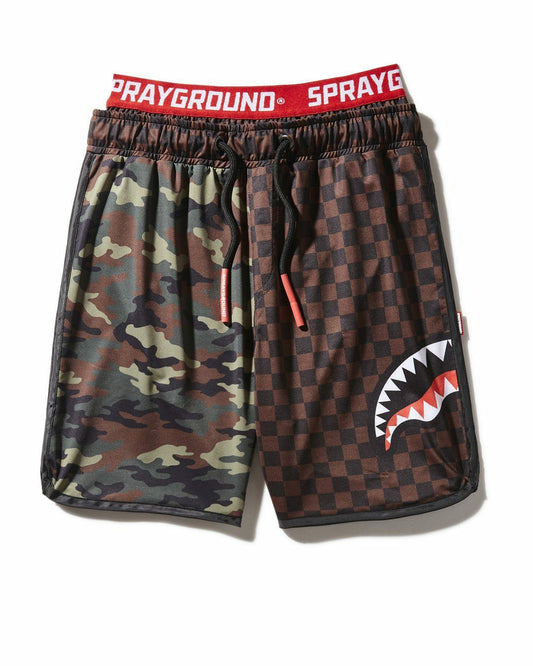 KIDS CHECKS & CAMO SWIM TRUNKS | Sprayground for sale