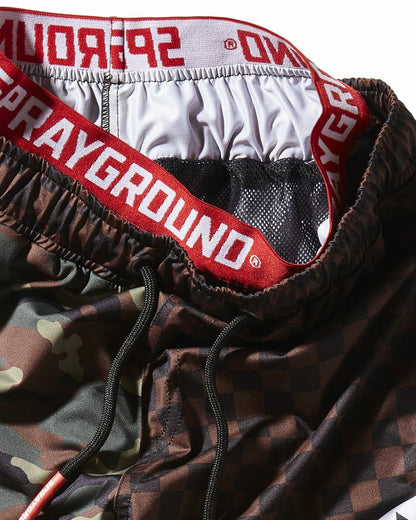 KIDS CHECKS & CAMO SWIM TRUNKS | Sprayground for sale