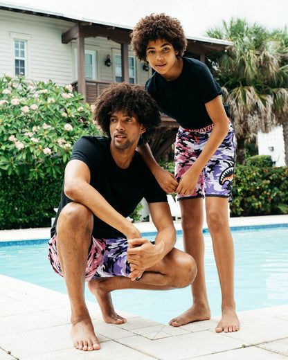 KIDS SPLIT CAMO SWIM TRUNKS | Sprayground Online
