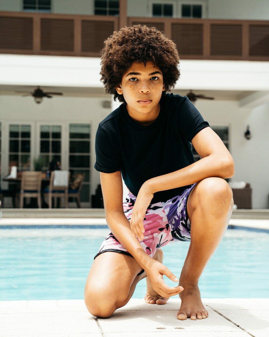 KIDS SPLIT CAMO SWIM TRUNKS | Sprayground Online