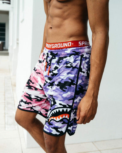 SPLIT CAMO CORTO SWIM TRUNKS | Sprayground for sale