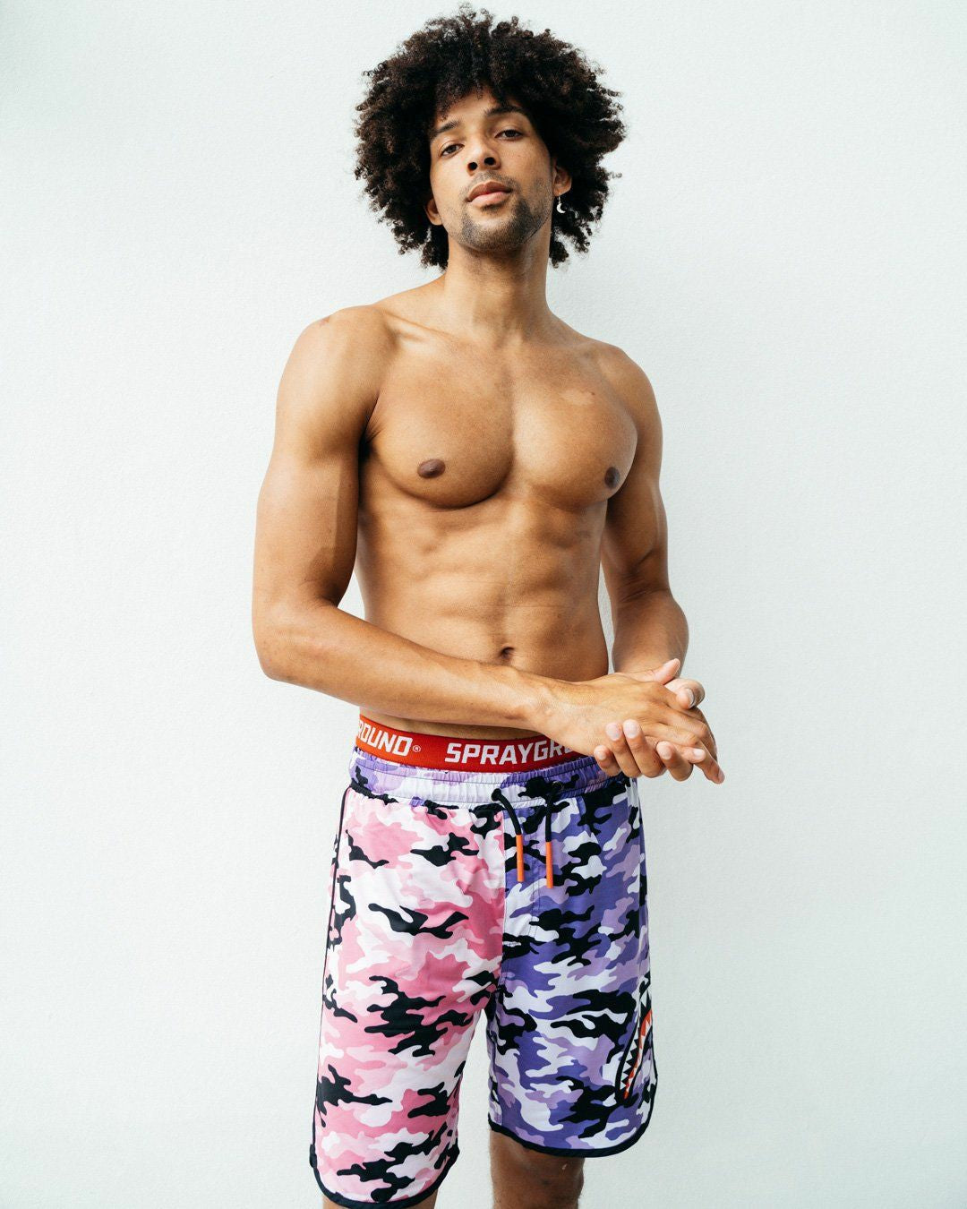 SPLIT CAMO CORTO SWIM TRUNKS | Sprayground for sale