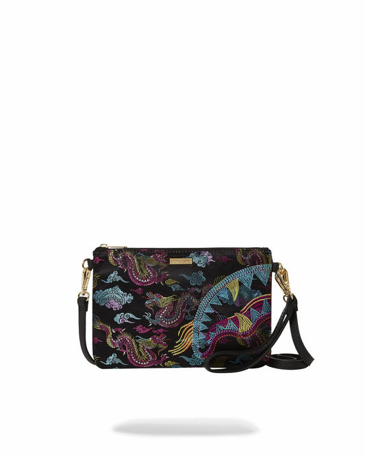 EMBROIDERED DRAGONS CROSSOVER CLUTCH | Sprayground for sale
