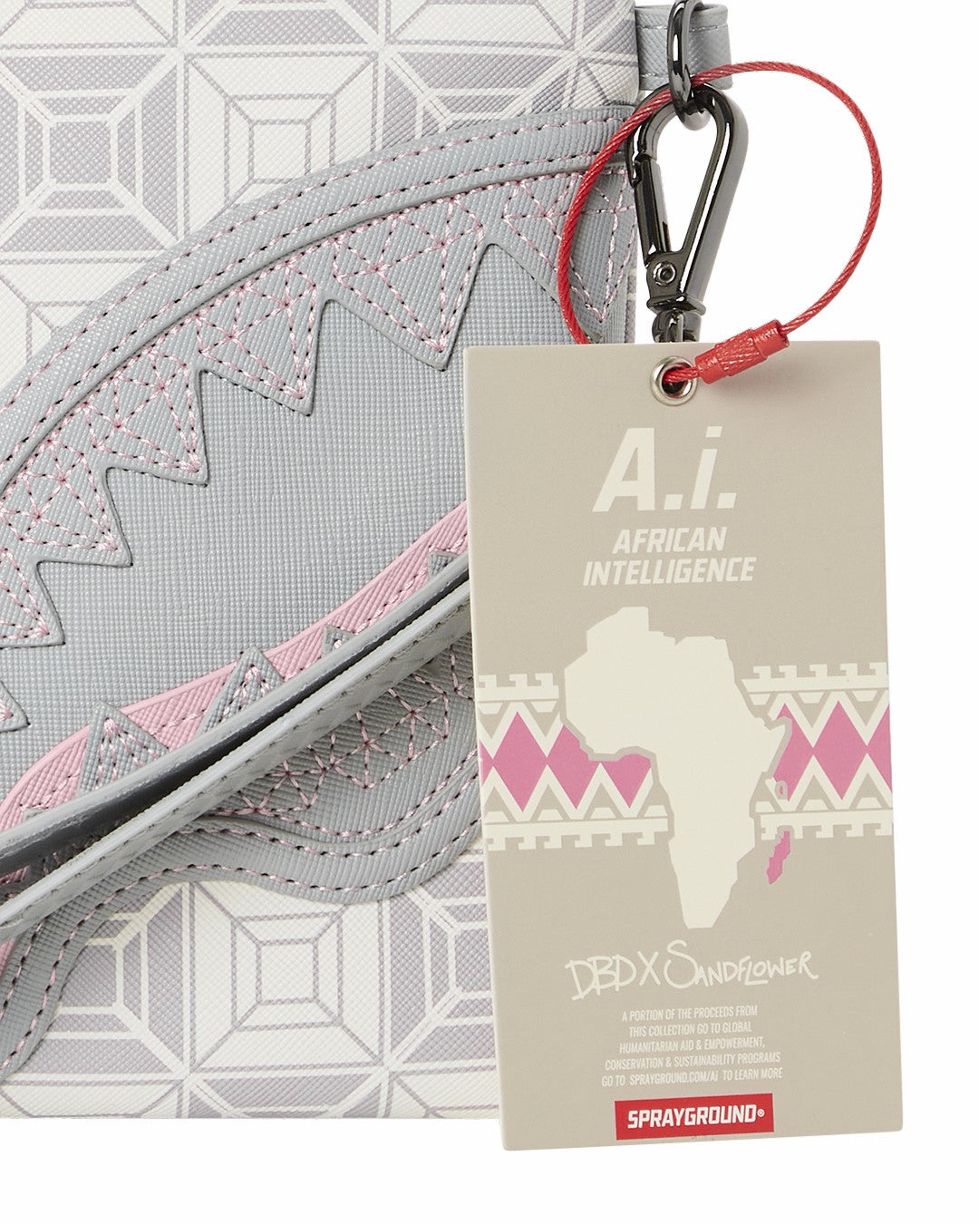 A.I.8 AFRICAN INTELLIGENCE BOOKED & BUSY CROSSOVER CLUTCH | Sprayground for sale