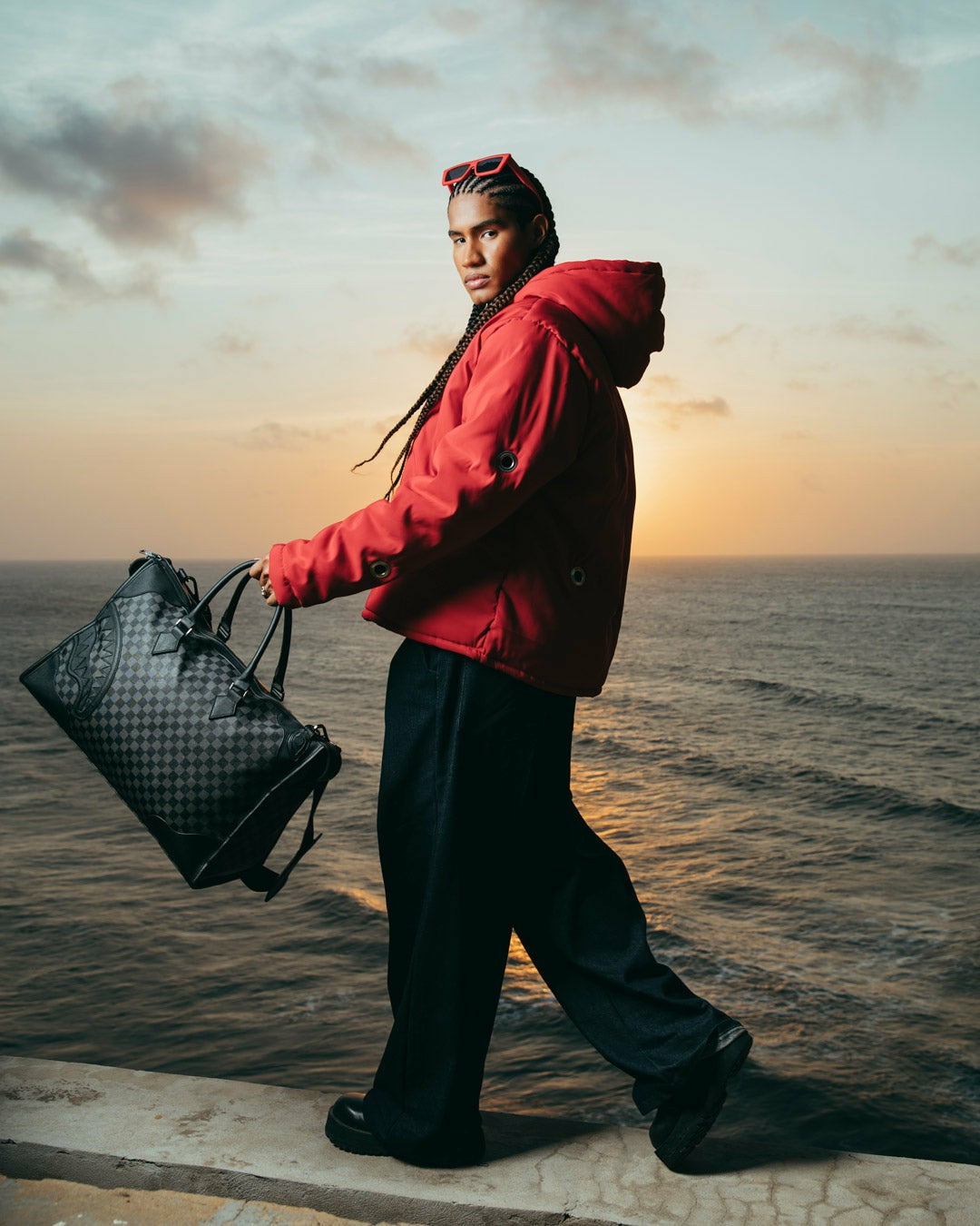 MIDNIGHT CHATEAU PYRAMID DUFFLE | Sprayground Clearance