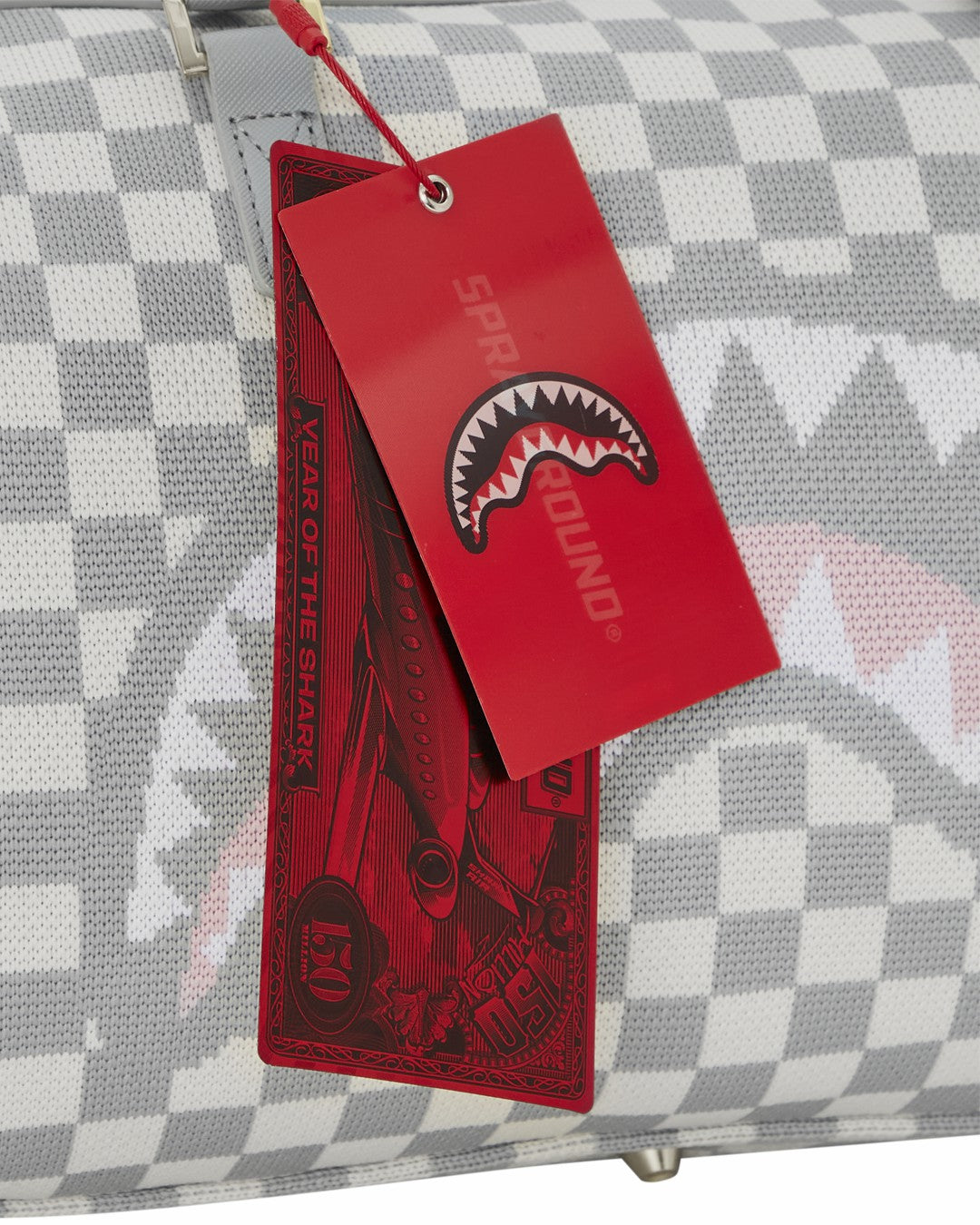 KNIT SHARKS IN PARIS IN CREAM MINI DUFFLE | Sprayground US