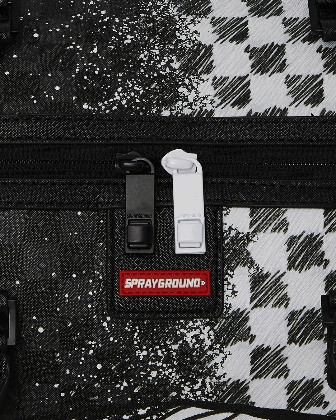 SCRIBBLE DRIBBLE CHECK DUFFLE | Sprayground Online