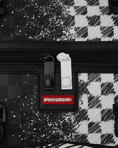 SCRIBBLE DRIBBLE CHECK DUFFLE | Sprayground Online