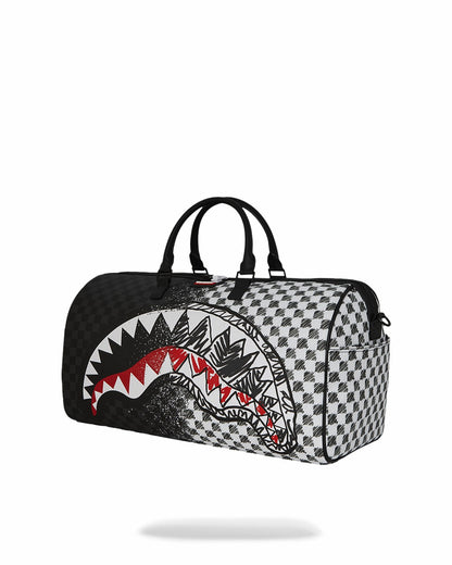 SCRIBBLE DRIBBLE CHECK DUFFLE | Sprayground Online