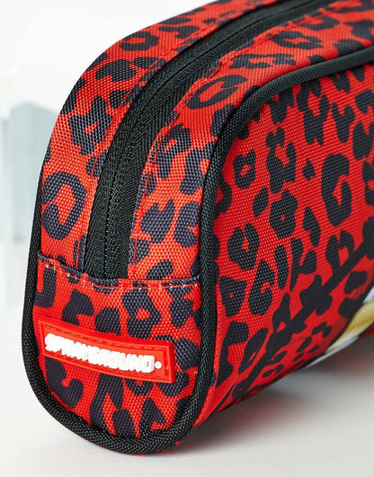 RED LEOPARD LIPS PENCIL CASE | Sprayground Clearance
