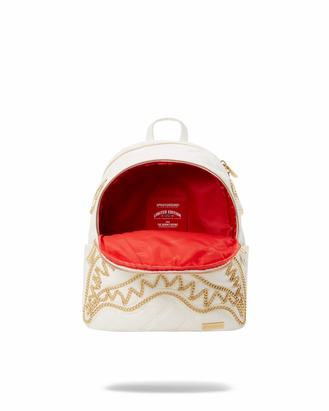 RIVIERA LE BLANC GOLD CHAIN SHARK SAVAGE BACKPACK | Sprayground US