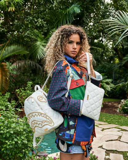 RIVIERA LE BLANC GOLD CHAIN SHARK SAVAGE BACKPACK | Sprayground US