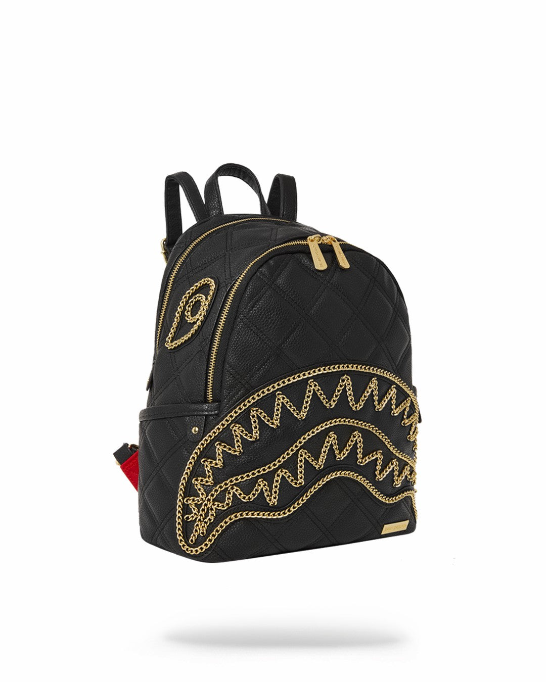NOIR QUILT GOLD CHAIN SHARK SAVAGE BACKPACK | Sprayground Near Me