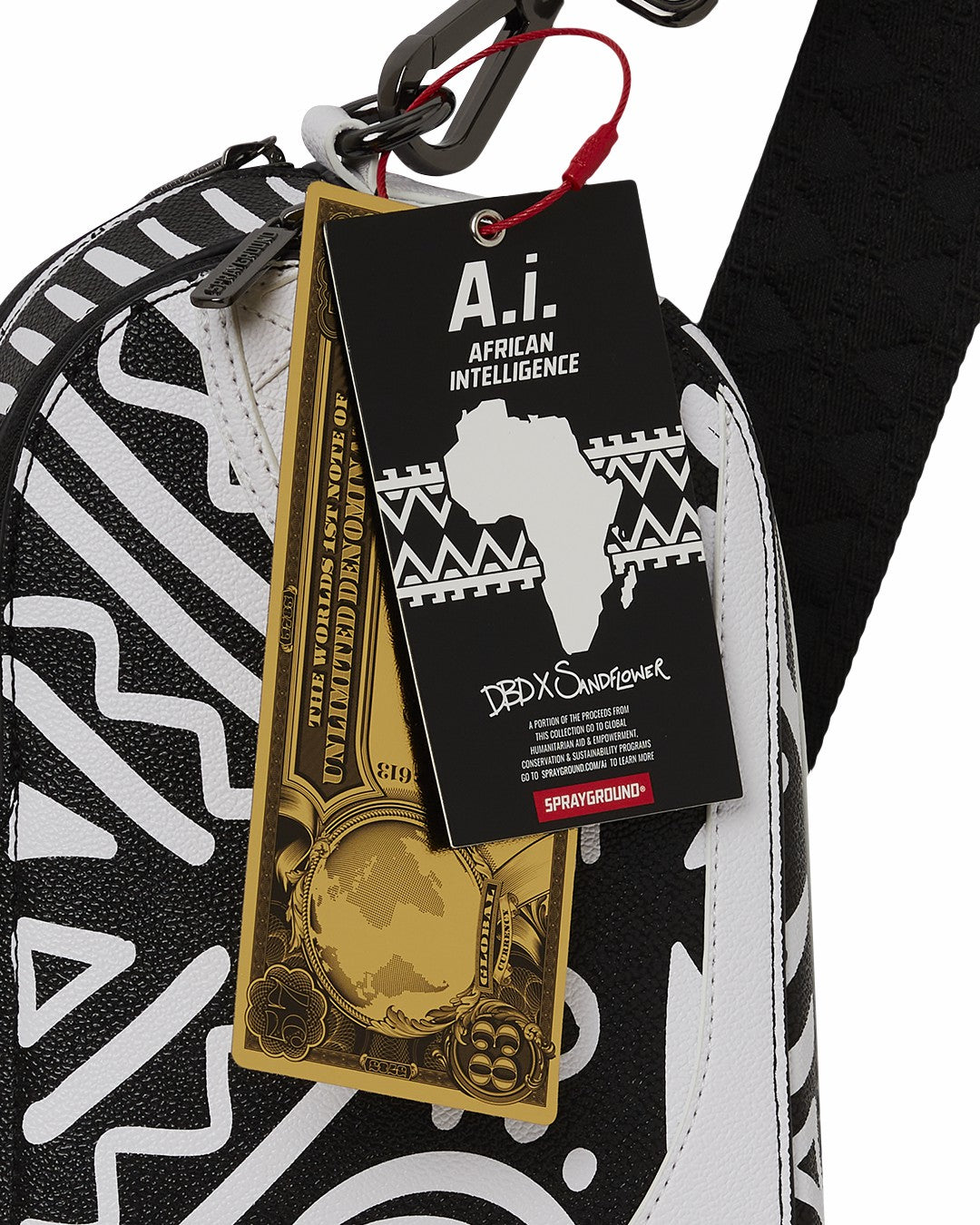 A.I.8 AFRICAN INTELLIGENCE - ORIGIN STORY BACKPACK SLING | Sprayground Online