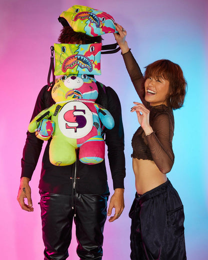 SUPER WEIRD MONEYBEAR TEDDYBEAR BACKPACK | Sprayground sale