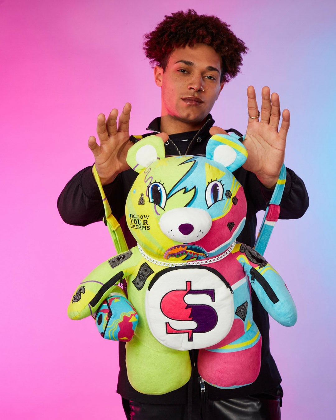 SUPER WEIRD MONEYBEAR TEDDYBEAR BACKPACK | Sprayground sale