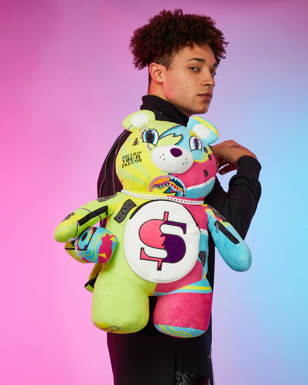 SUPER WEIRD MONEYBEAR TEDDYBEAR BACKPACK | Sprayground sale