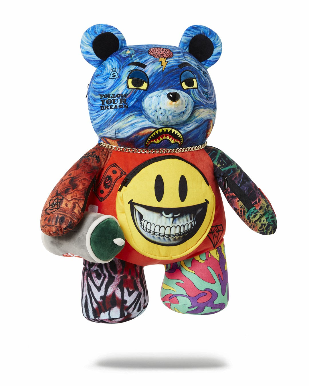 VILLAIN MONEY BEAR TEDDYBEAR RON ENGLISH EDITION BACKPACK | Sprayground for sale