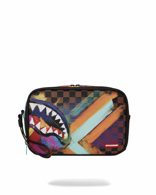 SHARKS IN PARIS CITY STREAKS TOILETRY BAG | Sprayground sale